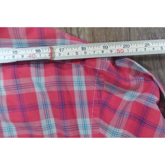 Paddock Club by Arrow Men's Long Sleeve Button Down Long Sleeve Plaid Medium - Picture 11 of 11